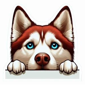 Siberian Husky Premium Dog Sticker by Unknown